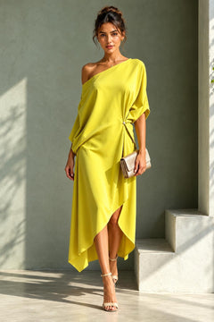 Lightweight One-Shoulder Asymmetric Dress - 2