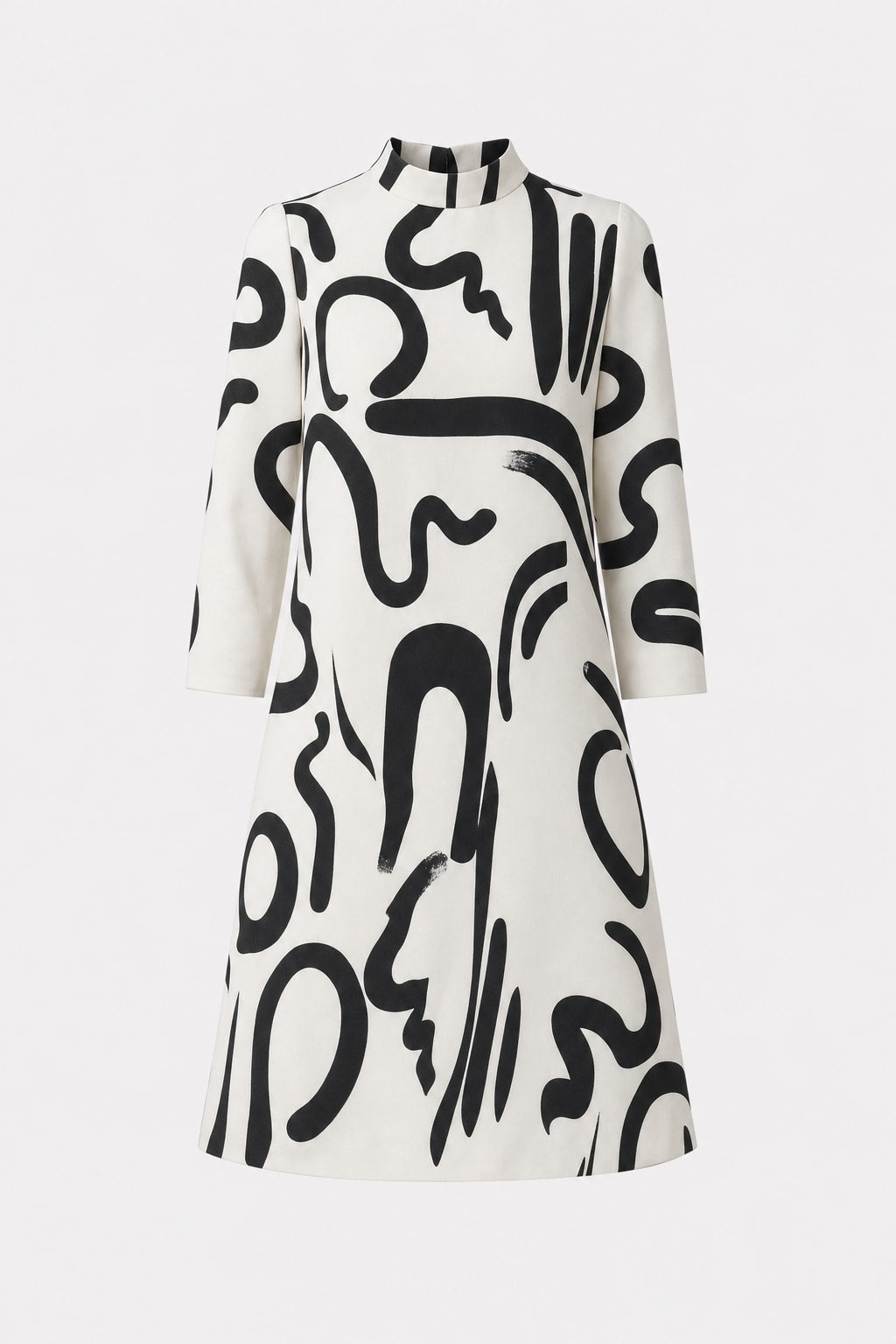 Abstract Print Mini Dress For Day To Night - 1