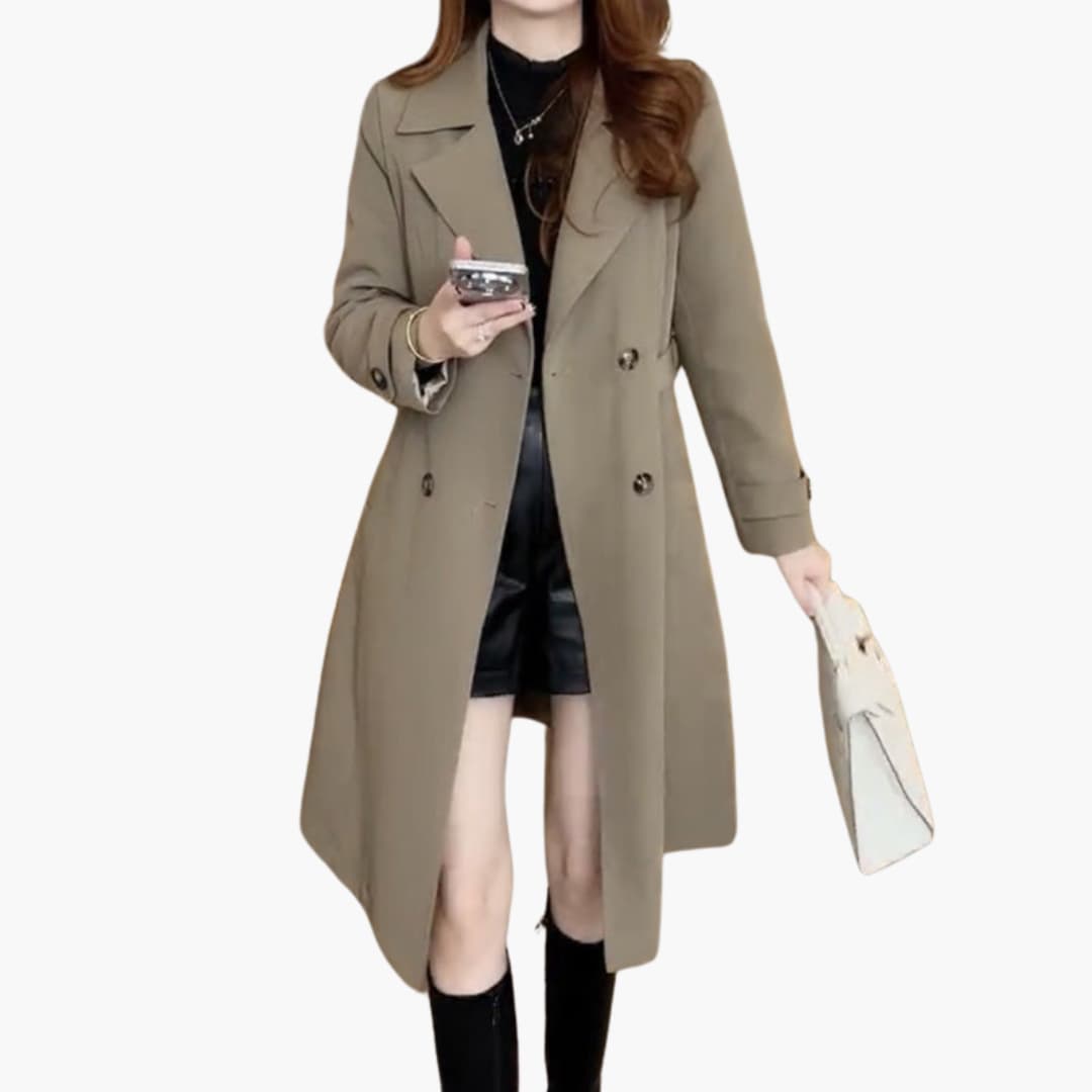 Belted Longline Trench Coat in Three Colors - view 3