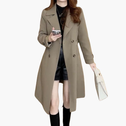 Belted Longline Trench Coat in Three Colors - view 3