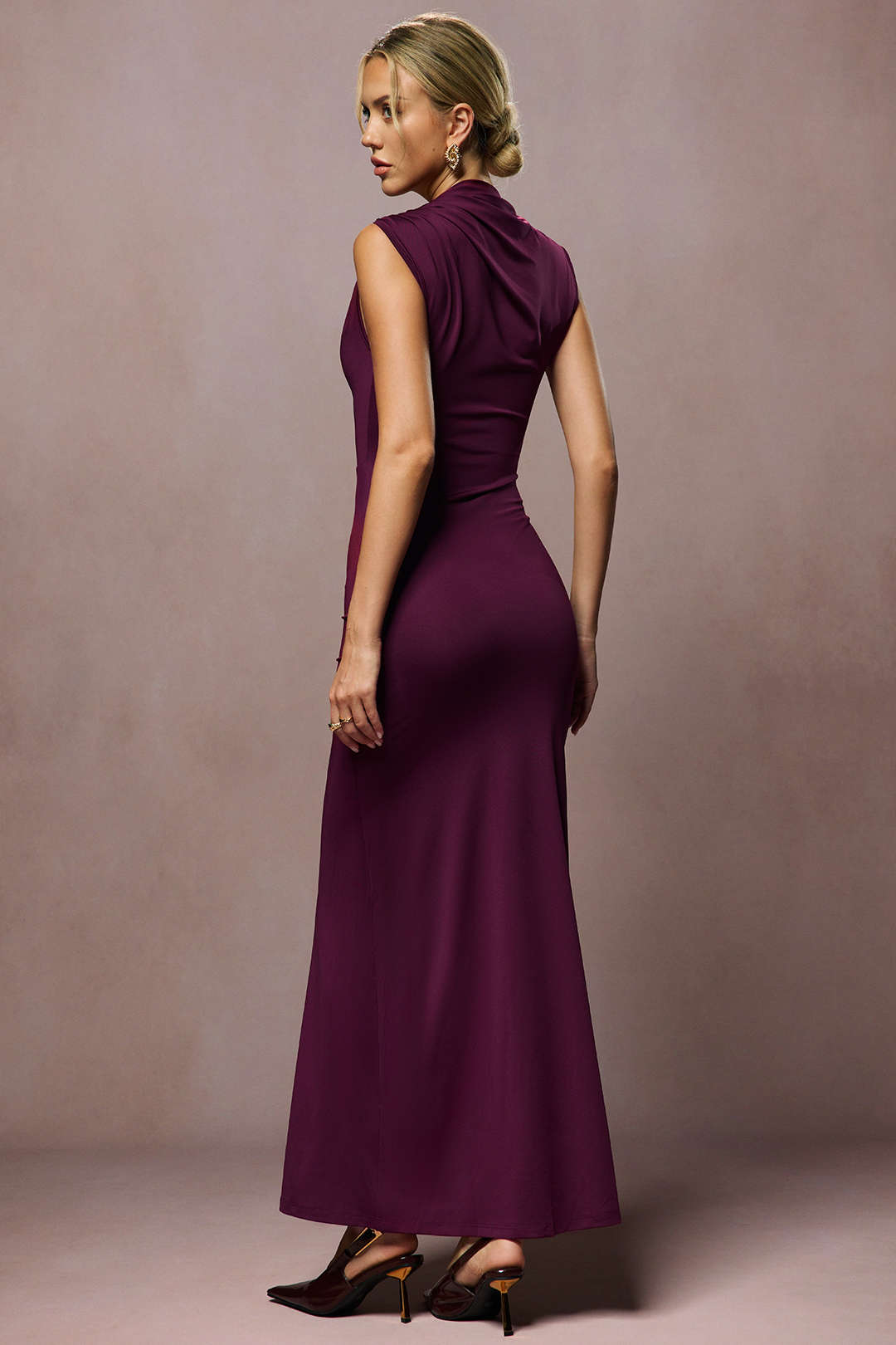 Ruched Sleeveless Maxi Dress - view 5