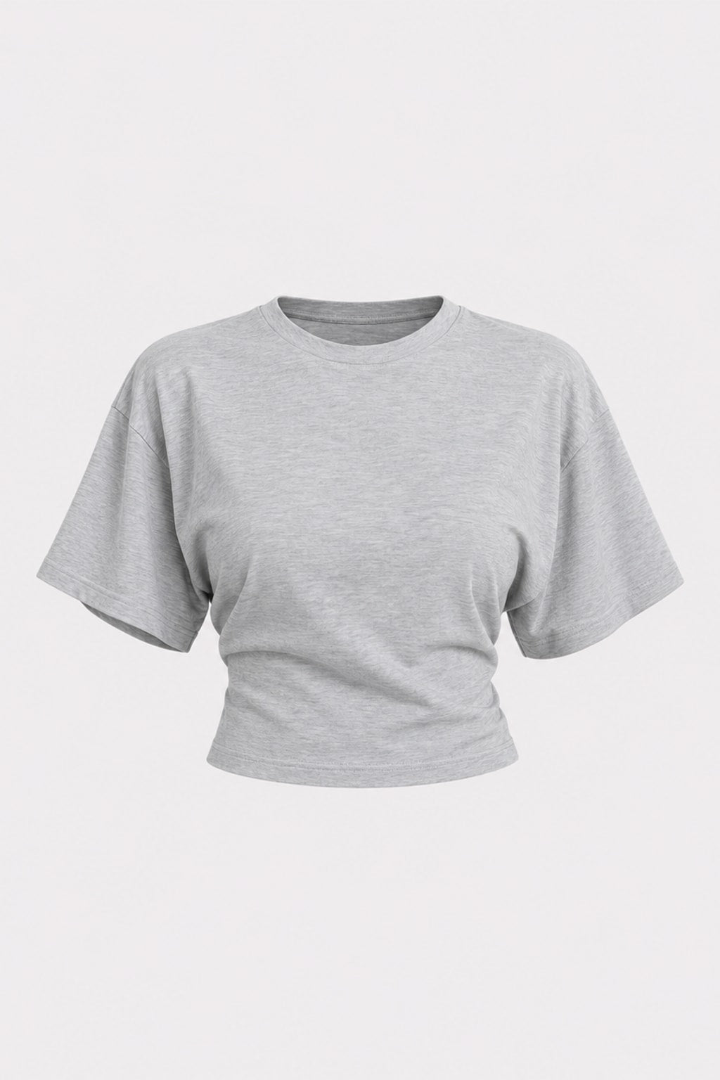 Cotton Cropped T-Shirt Casual Short Sleeve Top - 1