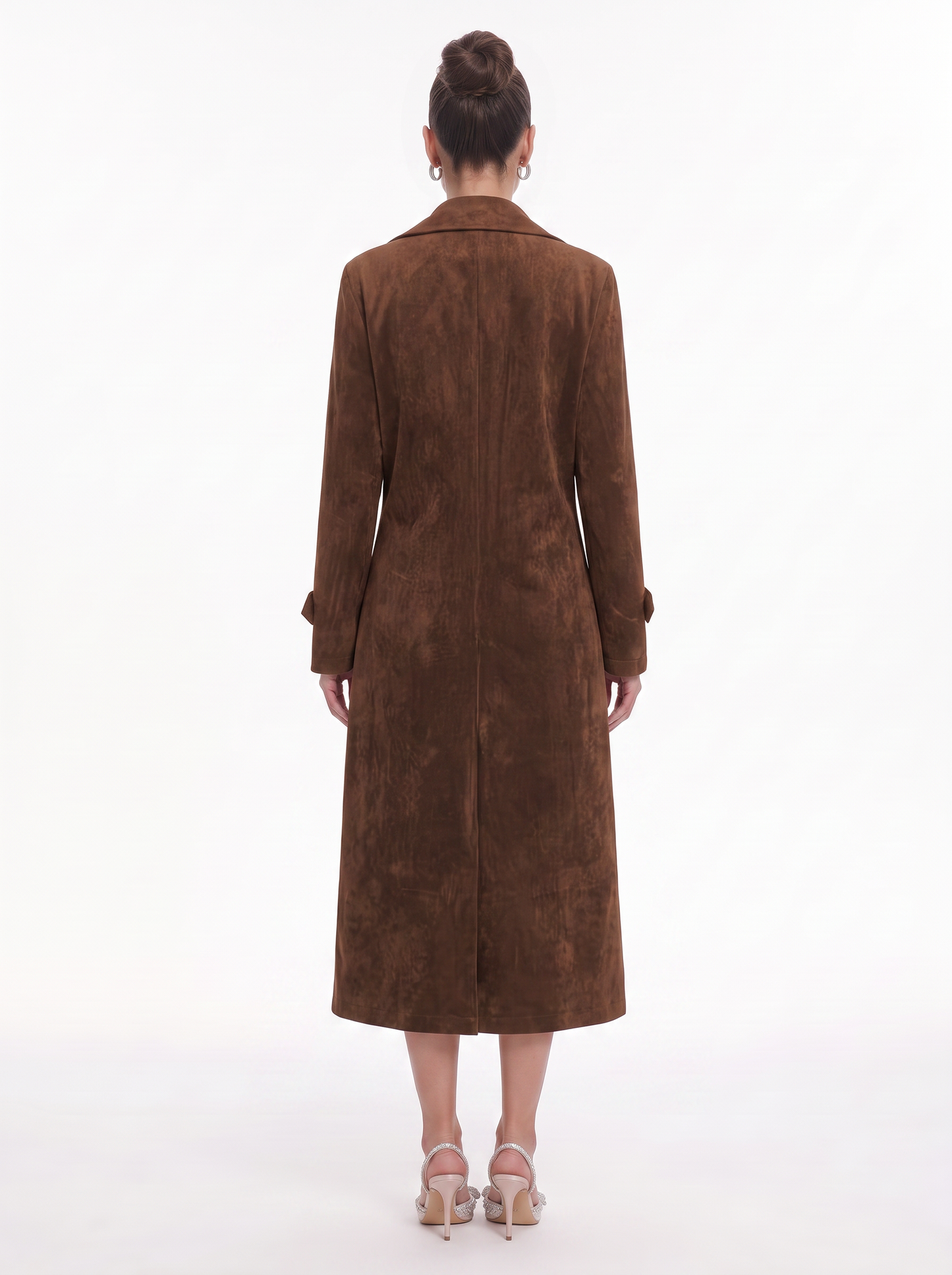 Longline Structured Coat With Notch Lapel - view 5