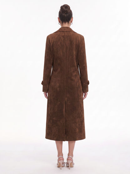 Longline Structured Coat With Notch Lapel - view 5