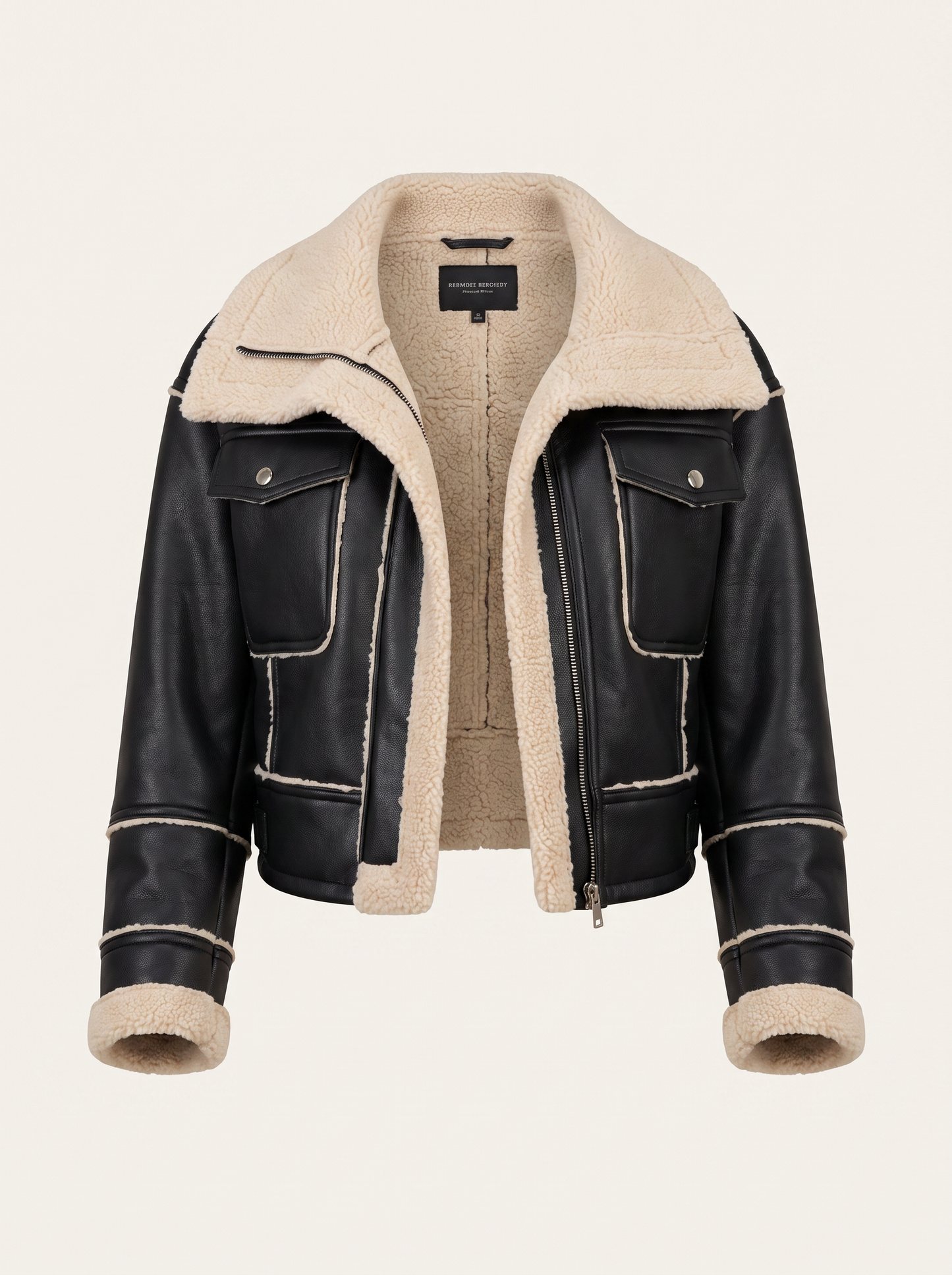 Cropped Tailored Leather Jacket