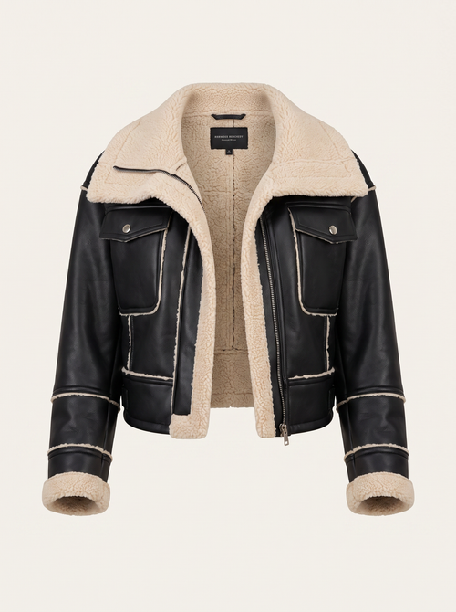 Cropped Tailored Leather Jacket