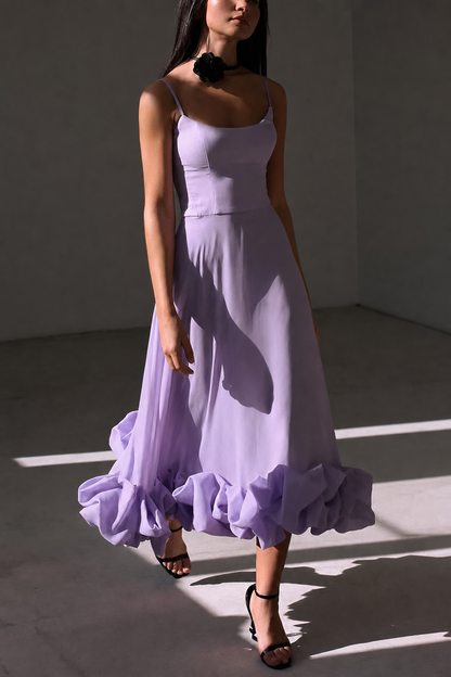 Bustier Flounce Midi Dress - view 2