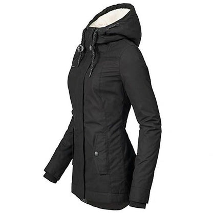 Hooded Winter Parka with Adjustable Waist - view 3