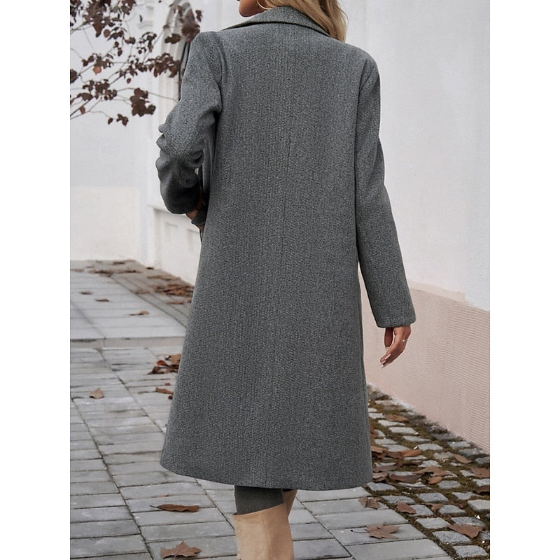 Tailored longline coat with pockets - view 4