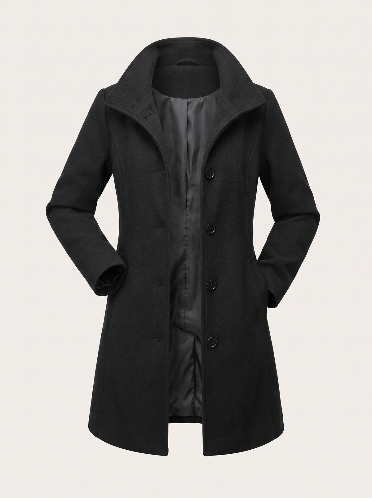 Turndown collar tailored coat