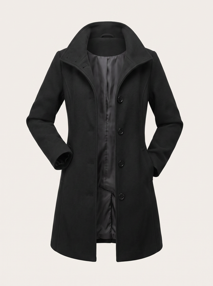 Turndown collar tailored coat