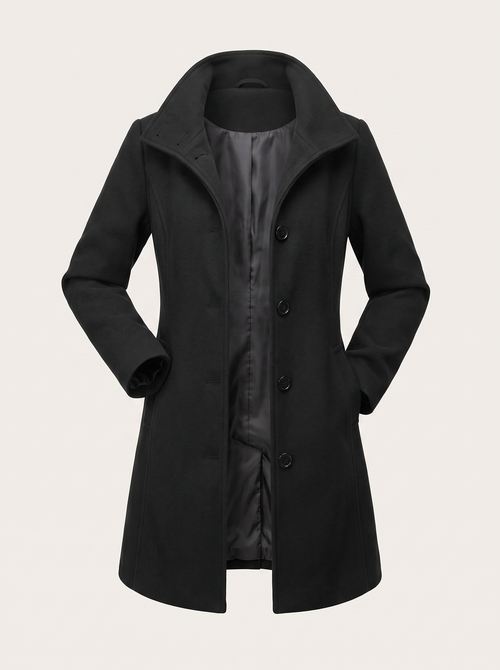 Turndown collar tailored coat
