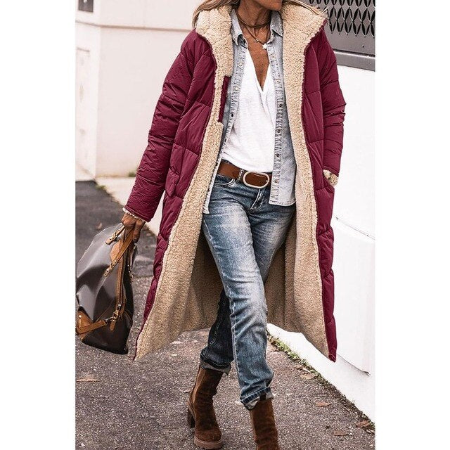 Down-Filled Long Hooded Winter Coat - view 6