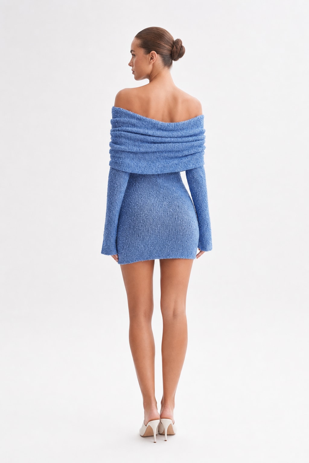 Knit Off-Shoulder Mini Dress - 4