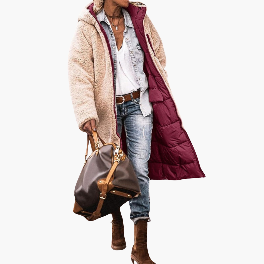 Long reversible tailored coat - view 12