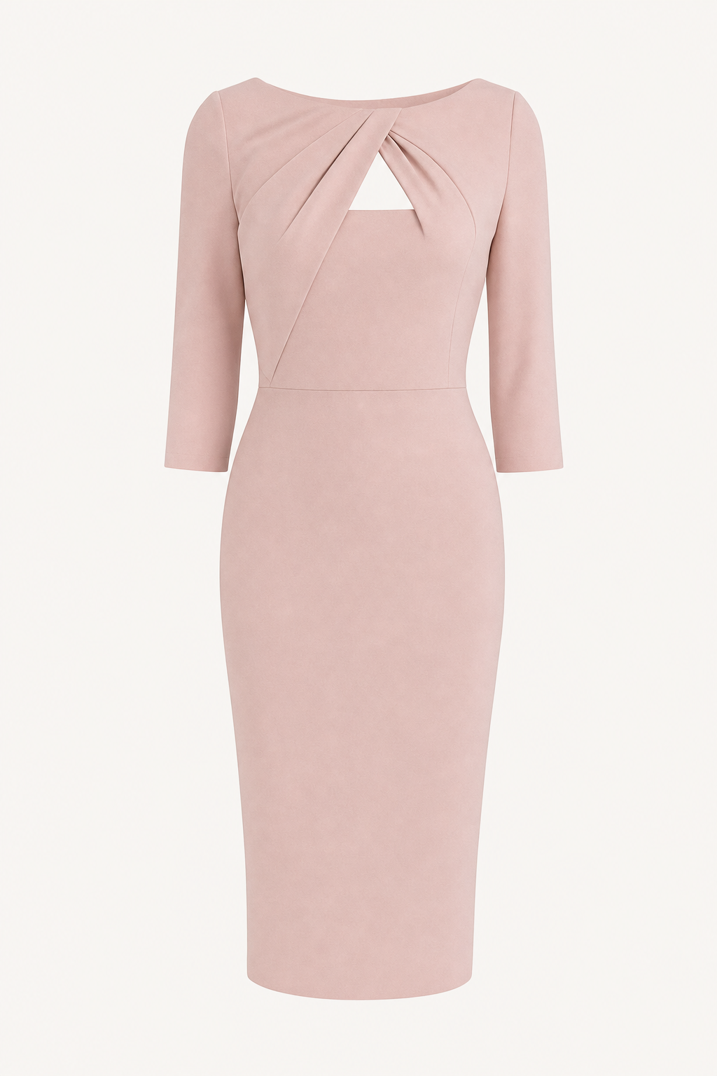 Cutout Waist Slim Fit Midi Dress