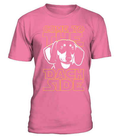 Dachshund Dachshund Dog Pocket T-Shirt - Pink Azalea
