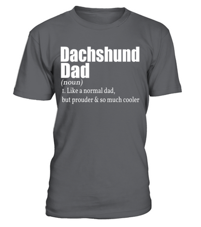 Dachshund Father Gift Owner Dog Walk T-Shirt - Charcoal