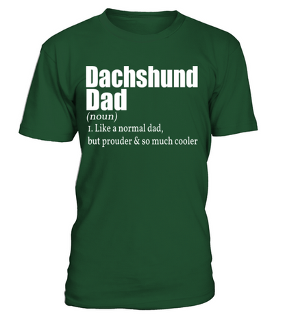 Dachshund Father Gift Owner Dog Walk T-Shirt - Green Bottle