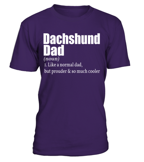 Dachshund Father Gift Owner Dog Walk T-Shirt - Purple