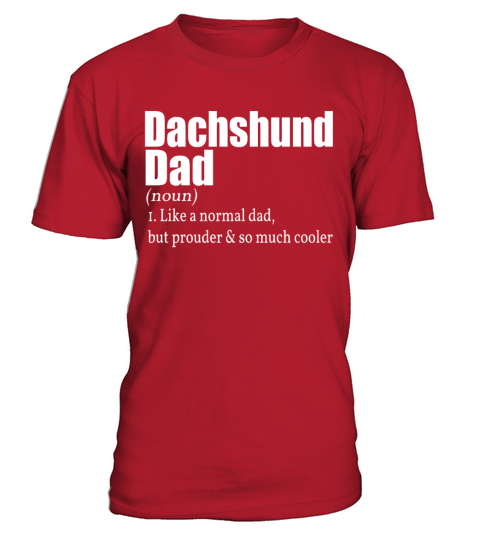 Dachshund Father Gift Owner Dog Walk T-Shirt - Red
