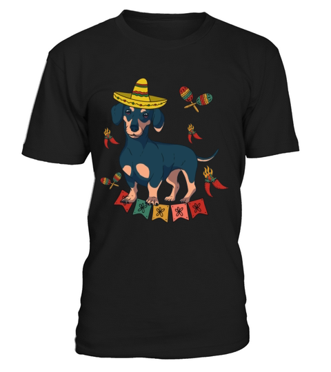 Dachshund Mexican Sombrero Cinco De Mayo Wiener T-Shirt
