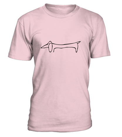Dachshund T-Shirt - Pale Pink
