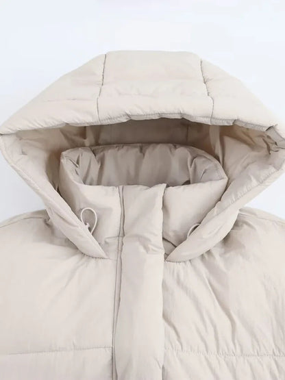 Oversized hooded quilted puffer jacket - view 4