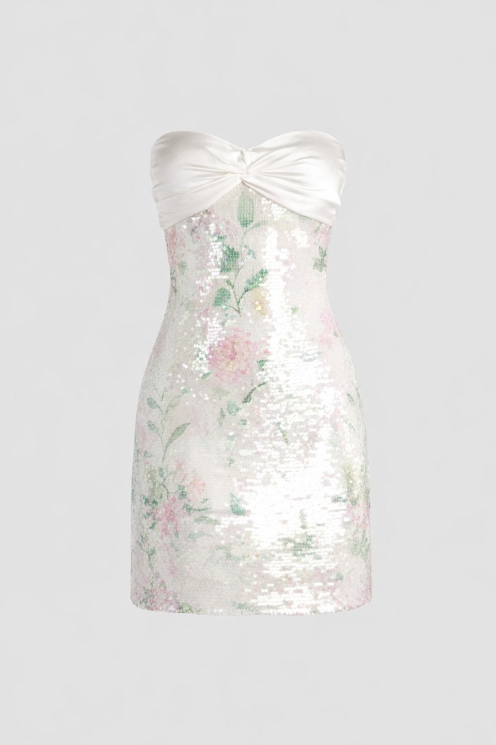 Sequin Strapless Mini Dress with Sweetheart Neckline - 1