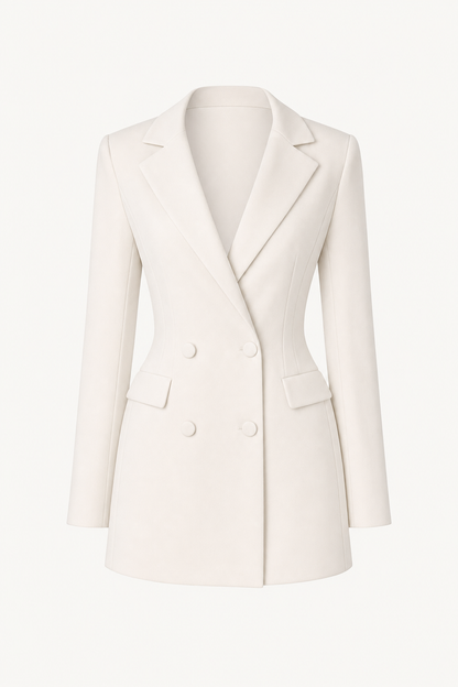 Belted Double-Breasted Blazer Mini Dress