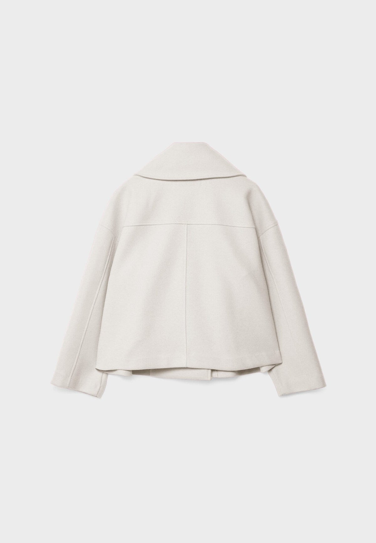 Cropped wool blend peacoat with notch lapel - view 14