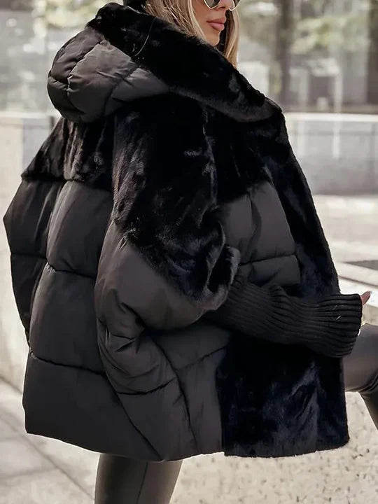 Faux Fur Trim Hooded Puffer Jacket - view 8