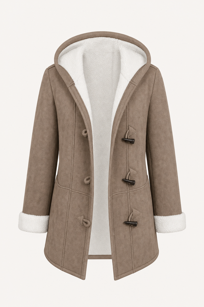 Fleece-Lined Zip Winter Coat with Hood