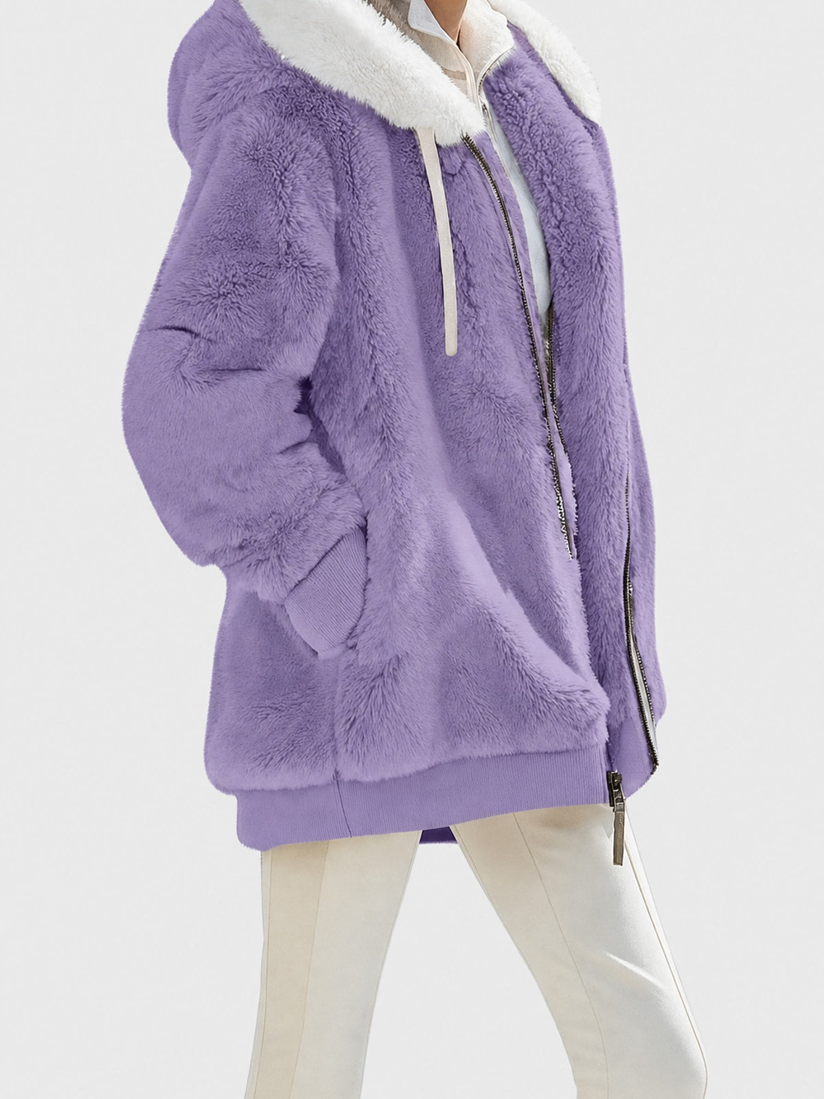 Women's Puffer Jacket with Faux-Fur Hood Warm Winter Coat - 11