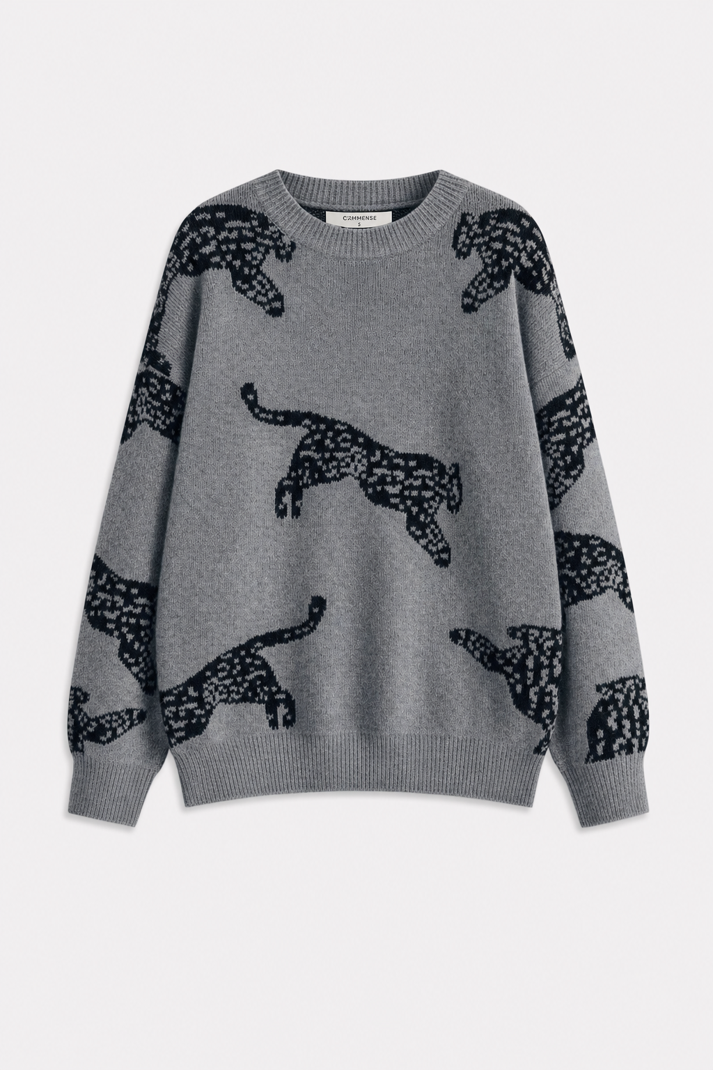 Leopard Print Knit Sweater - view 8