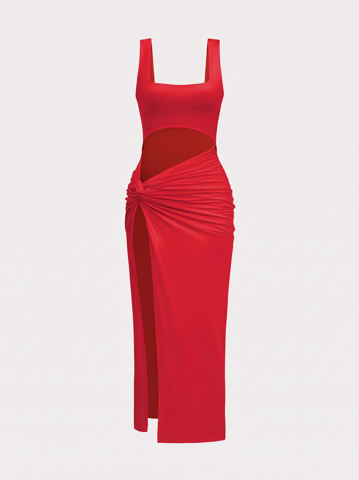 Twist Front Cutout Midi Dress - view 6