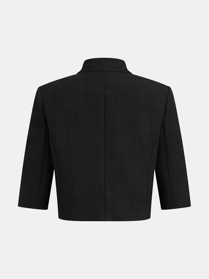 Stand Collar Metal Button Blazer - view 5
