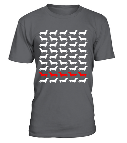 Dog Dachshund T-Shirt - Charcoal