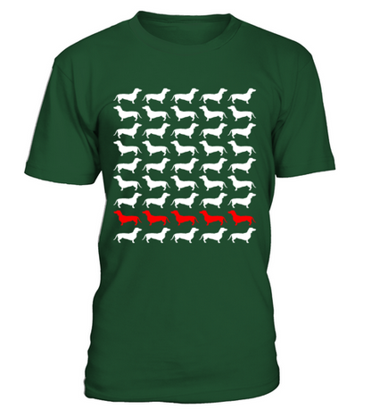 Dog Dachshund T-Shirt - Green Bottle