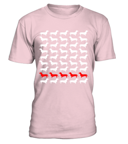 Dog Dachshund T-Shirt - Pale Pink