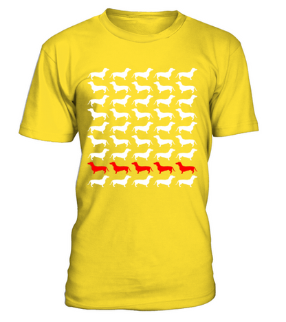 Dog Dachshund T-Shirt - Yellow