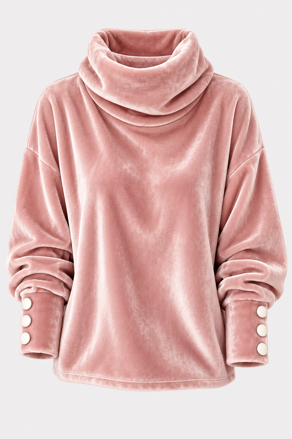 Velvet Blouse Draped Neck Statement Top - 6