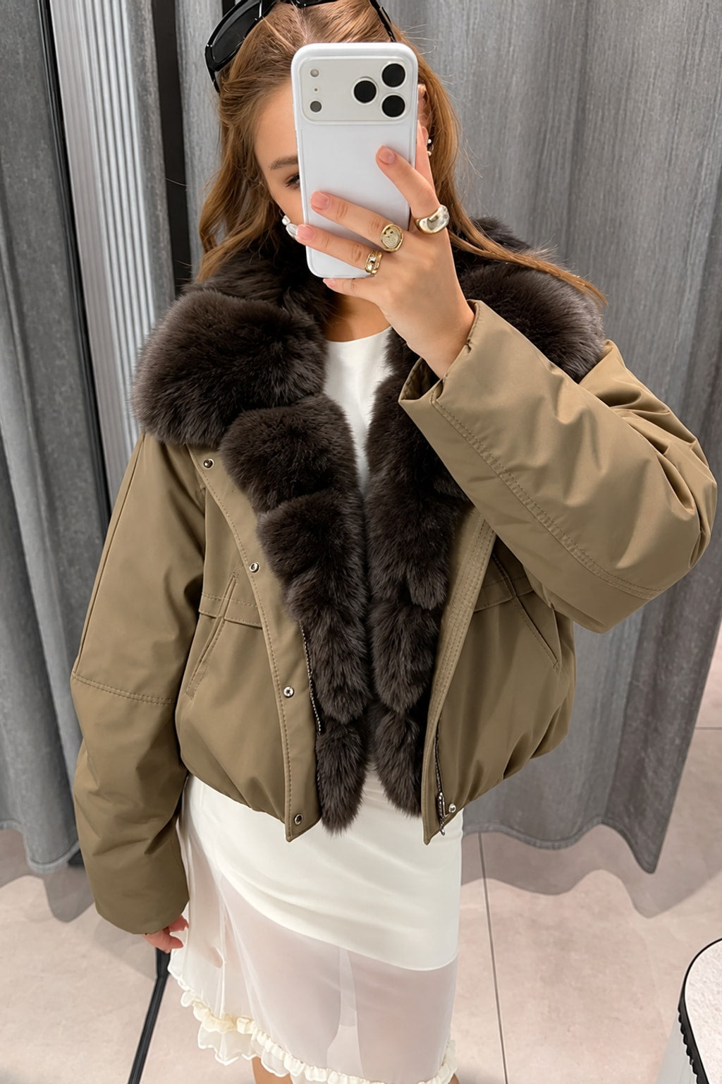 Faux Fur Jacket Short Coat Loose Outerwear - 4