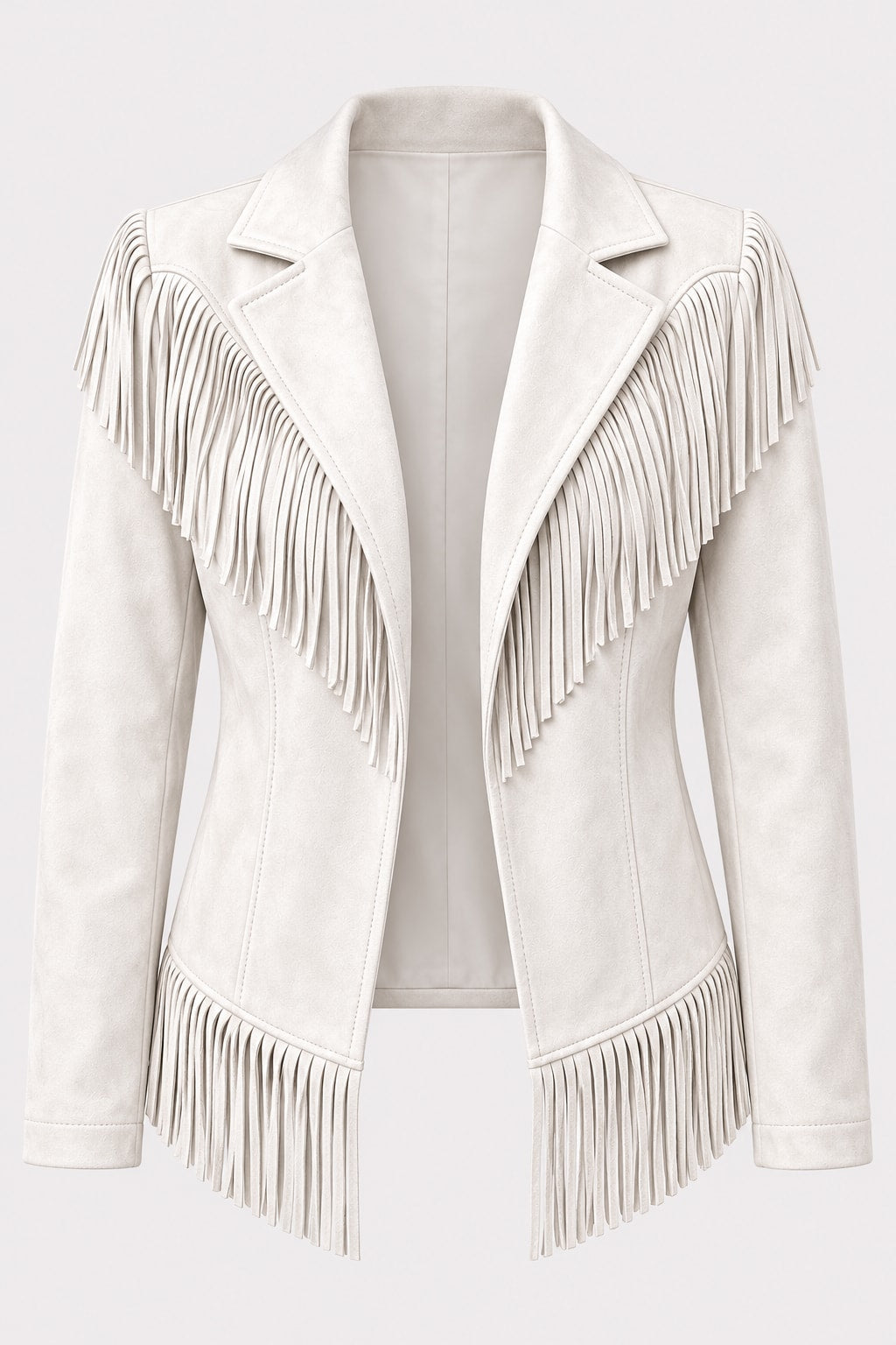 Fringe Jacket Wide Lapel Western Outerwear - 1