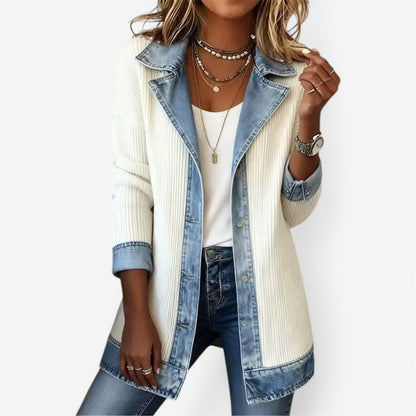 Layered Knit Button Jacket - view 2