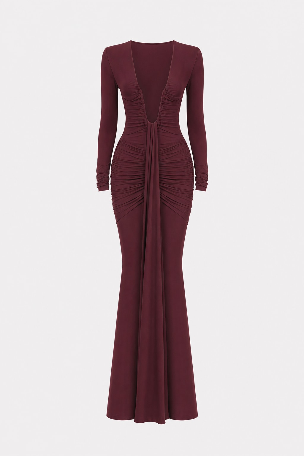 Stretch Jersey Maxi Dress With Mermaid Hem - 1