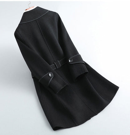 Wool blend overcoat with adjustable tie belt - view 10