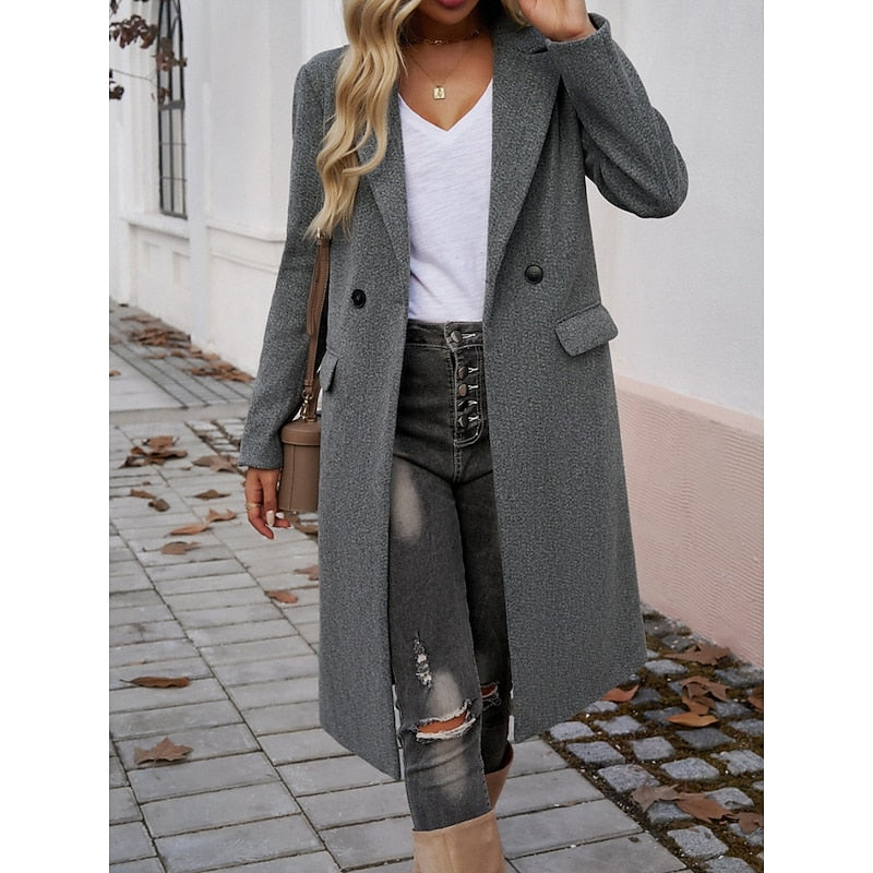 Tailored longline coat with pockets - view 3