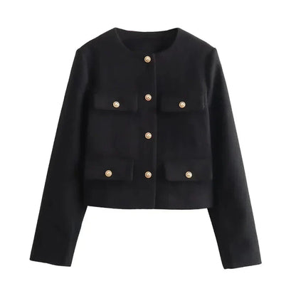 Fitted Blazer with Gold-Tone Buttons - view 7