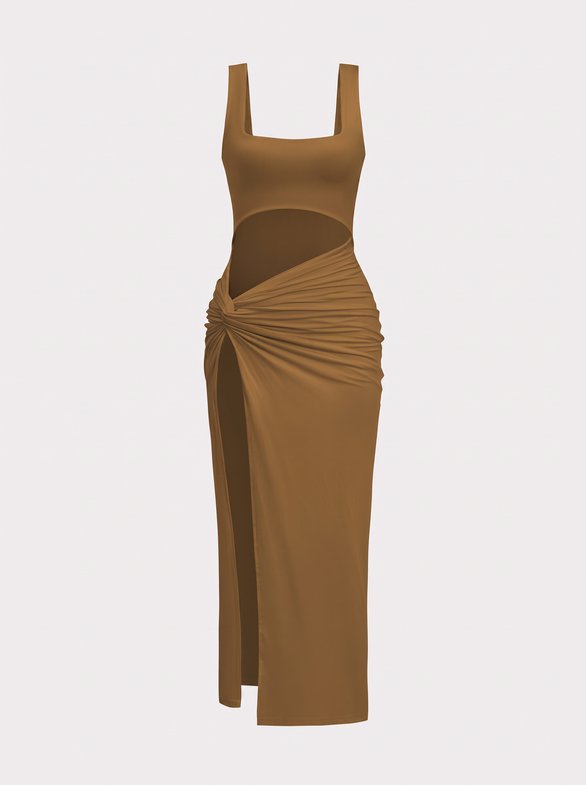 Twist Front Cutout Midi Dress - view 9